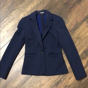 Express navy knit blazer size Xs